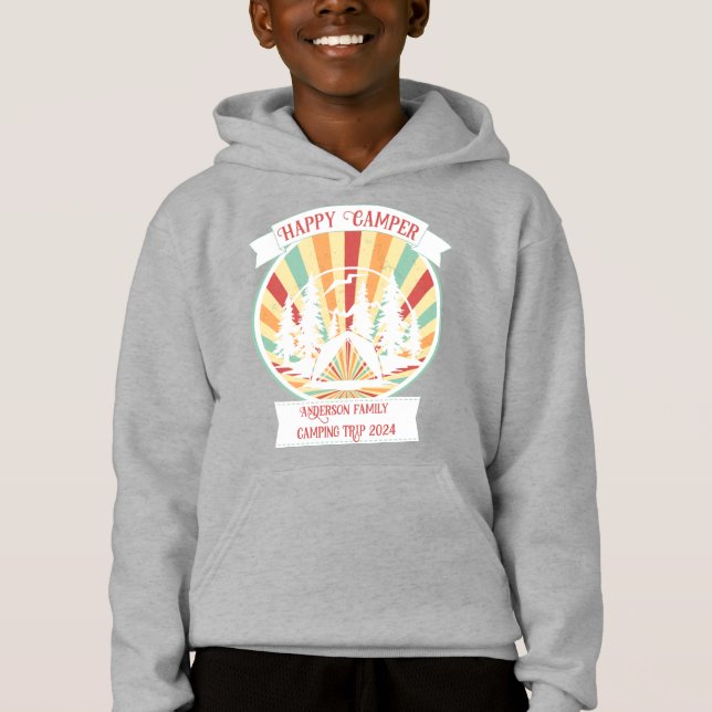 Camiseta Correspondência com o acampamento de família perso (Frente)