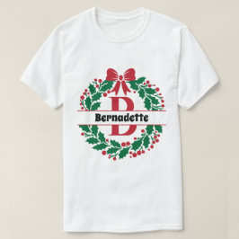 Camiseta Correspondência da família da coroa natalícia Letr