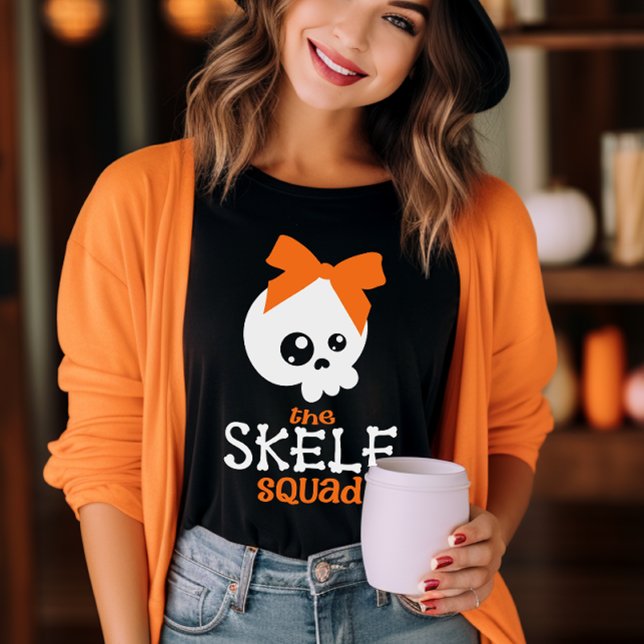 Camiseta Correspondência da Família de Halloween Laranja, A (Criador carregado)
