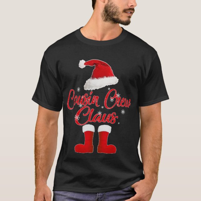 Camiseta correspondência da família de natal da tripulação  (Frente)