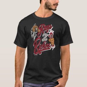 Camiseta Correspondência de 13s Vermelho com 2 Riches