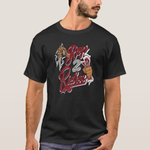 Camiseta Correspondência de 13s Vermelho com 2 Riches