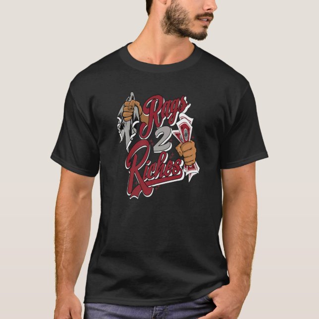 Camiseta Correspondência de 13s Vermelho com 2 Riches (Frente)