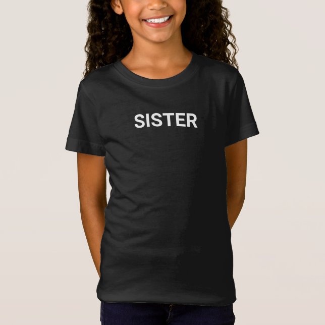 Camiseta Correspondência de Família de Irmã (Frente)