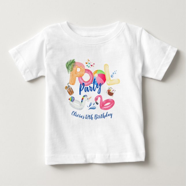 Camiseta Correspondência de Família de piscinas (Frente)