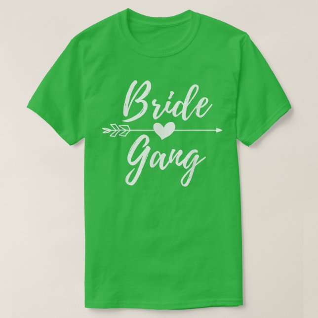 Camiseta Correspondência De Gangue Bride Para Festa de solt (Frente do Design)