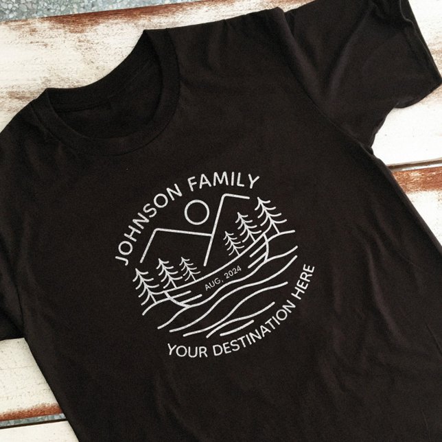 Camiseta Correspondência de Grupo de Férias de Camping do L (Custom Family Lake Camping Vacation Group Matching T-Shirt)