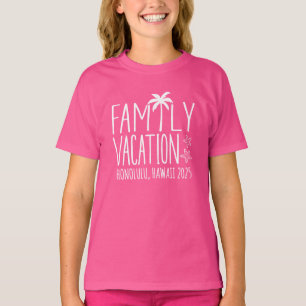 Camiseta Correspondência de Grupo de Férias de Praia da Fam