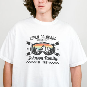 Camiseta Correspondência de Grupos de Esqui de Amigos Perso
