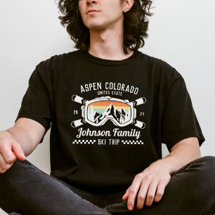 Camiseta Correspondência de Grupos de Esqui de Amigos Perso