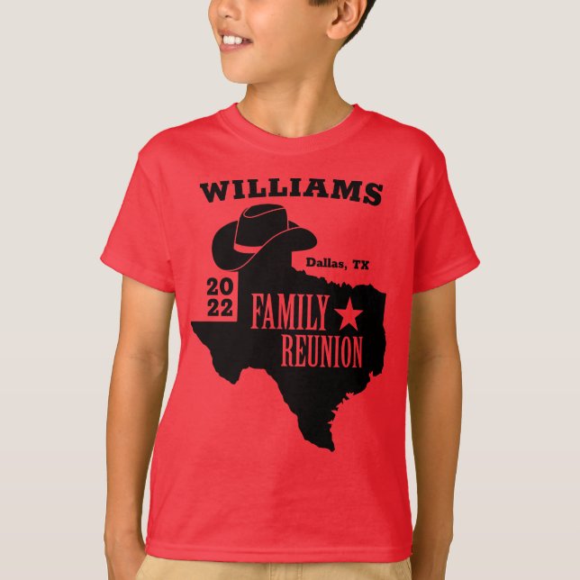 Camiseta Correspondência de Reunião da Família Texas (Frente)