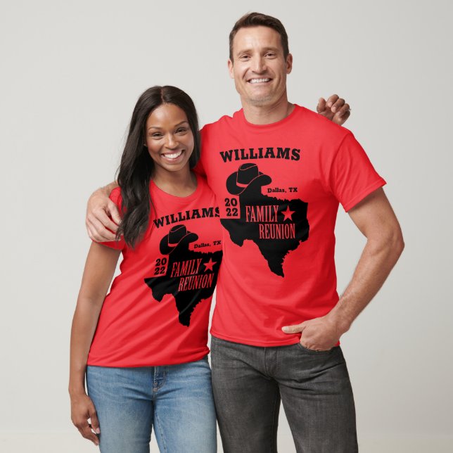 Camiseta Correspondência de Reunião da Família Texas (Unissex)