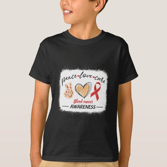 Camiseta Correspondência de Sangue Conscientização do Cânce (Frente)