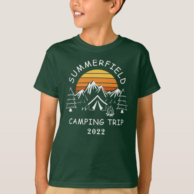 Camiseta Correspondência de Viagem de Campos da Família Ret (Frente)