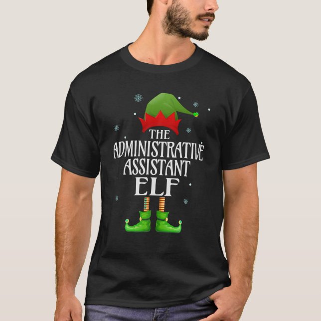 Camiseta Correspondência Familiar Funny do Assistente Admin (Frente)