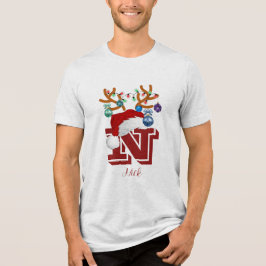 Camiseta Correspondência Inicial de Nome da Família de Nata