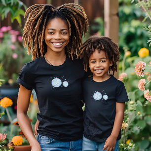 Camiseta Correspondência Mãe e Eu do planeta Azul
