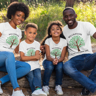 Camiseta Correspondência Personalizada da Árvore de Reunião