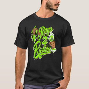Camiseta Correspondência verde elétrico com trapos de 2 cen