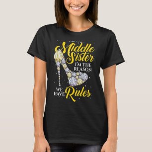Camiseta Correspondente à Irmã Média, sou a razão pela qual