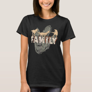 Camiseta Correspondente à Pegada Dinossauros da Família Mar