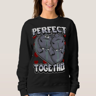 Camiseta Correspondente Casal Perfeito Junto Hippo Apaixona