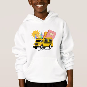 Camiseta Correto amarelo de volta ao ônibus escolar nome pe