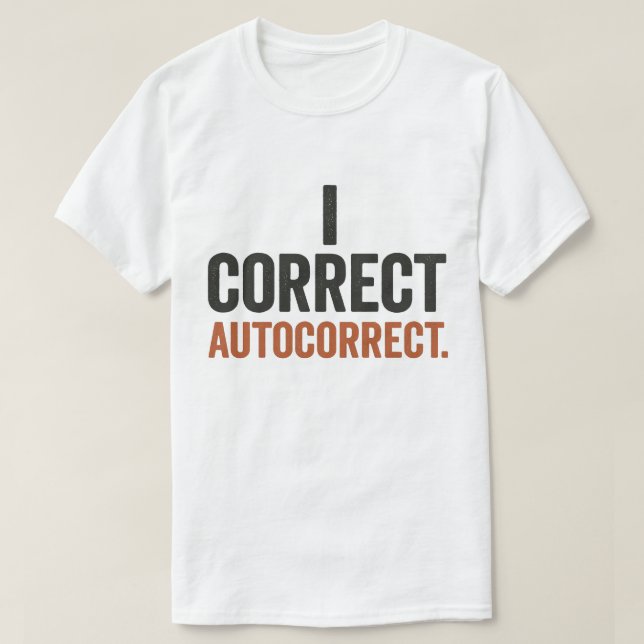 Camiseta Correto Autocorreto (Frente do Design)