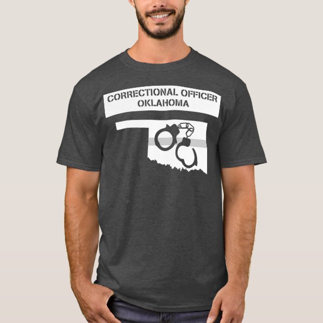Camiseta Correto de Oklahoma Thin Cinza Line (Frente)