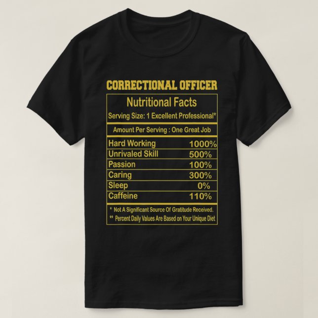 Camiseta Correto engraçado Oficial Nutricional Fatos Motivo (Frente do Design)