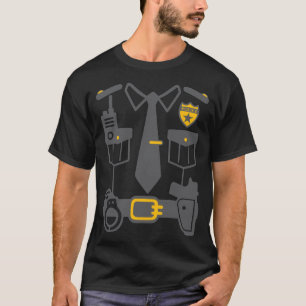 Camiseta Correto policial do Halloween Figurume