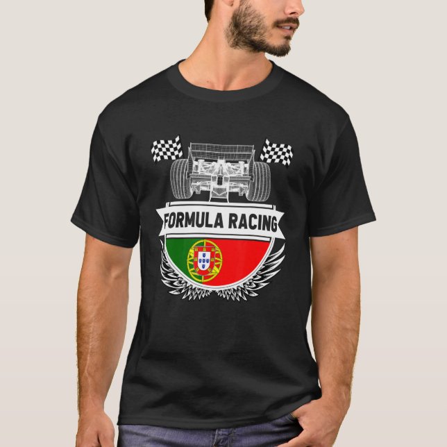 Camiseta Corrida Automática Portuguesa - Corrida de Fórmula (Frente)