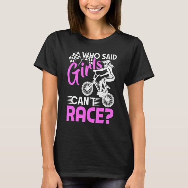 Camiseta Corrida Bmx Para Garotas De Bicicleta (Frente)
