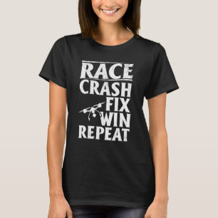 Camiseta Corrida Colisão Consertar Vitória Repetir Piloto D