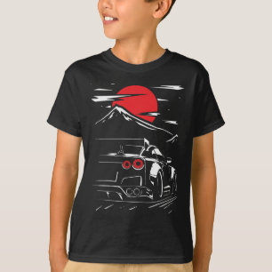 Camiseta Corrida da Meia-Noite: Carro de Corrida sob a Lua 