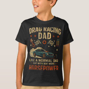 Camiseta Corrida de Arrancada Carro de Corrida Pai Vintage