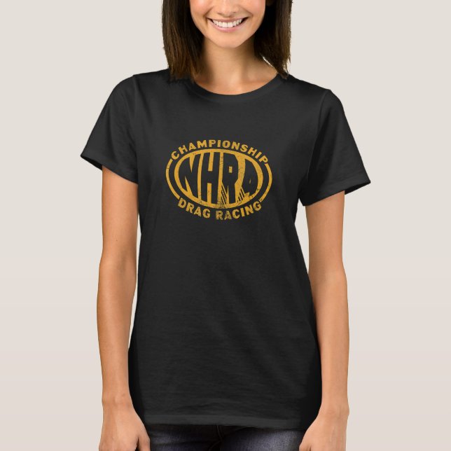 Camiseta Corrida de Arrasto NHRA para Drag Racer D (Frente)