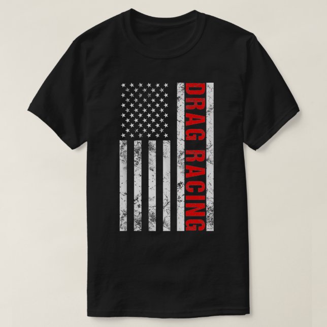 Camiseta Corrida de Bandeiras Americanas (Frente do Design)
