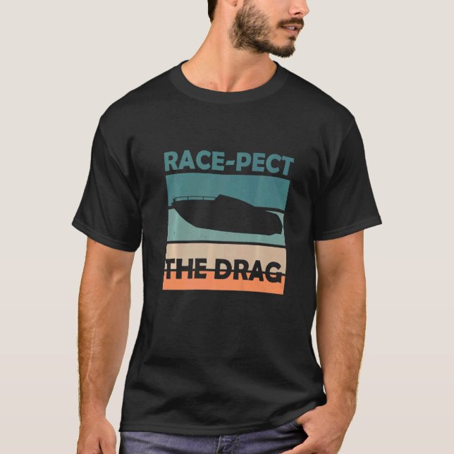 Camiseta Corrida de barco de velocidade retrô Barco de corr (Frente)