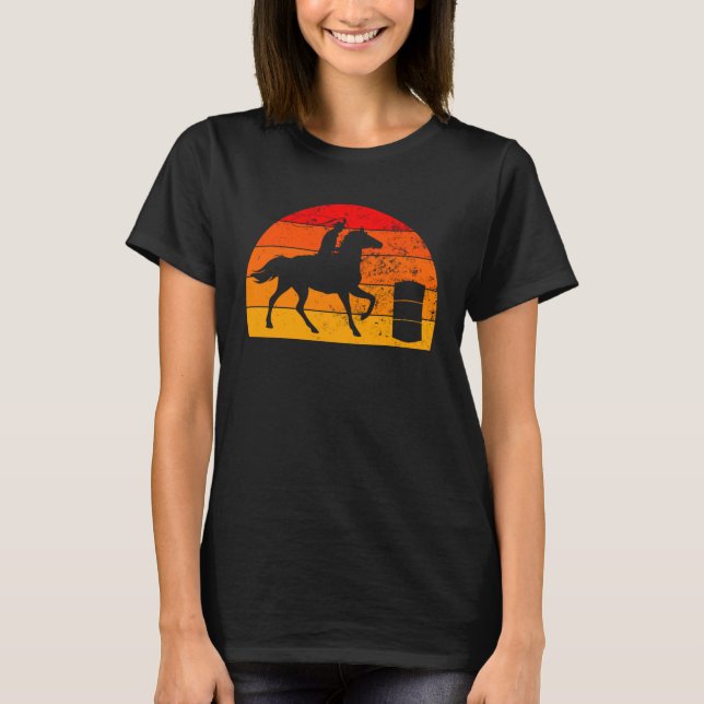 Camiseta Corrida De Barril Corredor De Barril Cavalgada Rod (Frente)