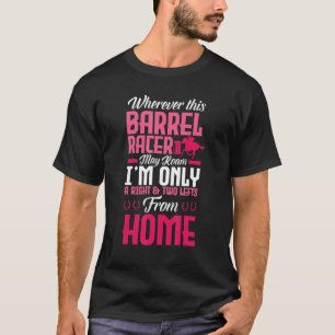 Camiseta Corrida de Barril Corrida de Cavalos Corredor de