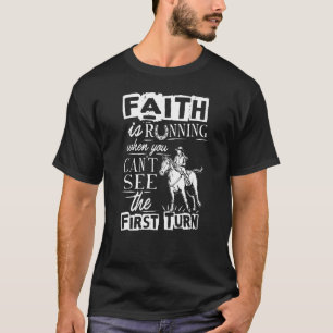 Camiseta Corrida de Barril de Cavalo Fé