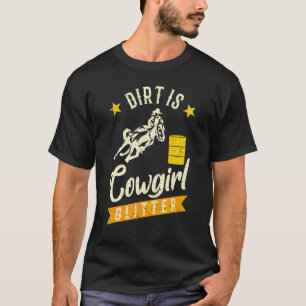 Camiseta Corrida De Barril Sujeira É Lantejoulas De Cowgirl