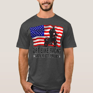 Camiseta Corrida de Bicicleta Dirt na América Orgulhosa Cor