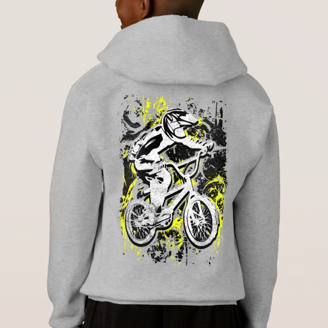 Camiseta Corrida De Bike Bmx Retro - Hoodie Corrente Bmx (Verso)