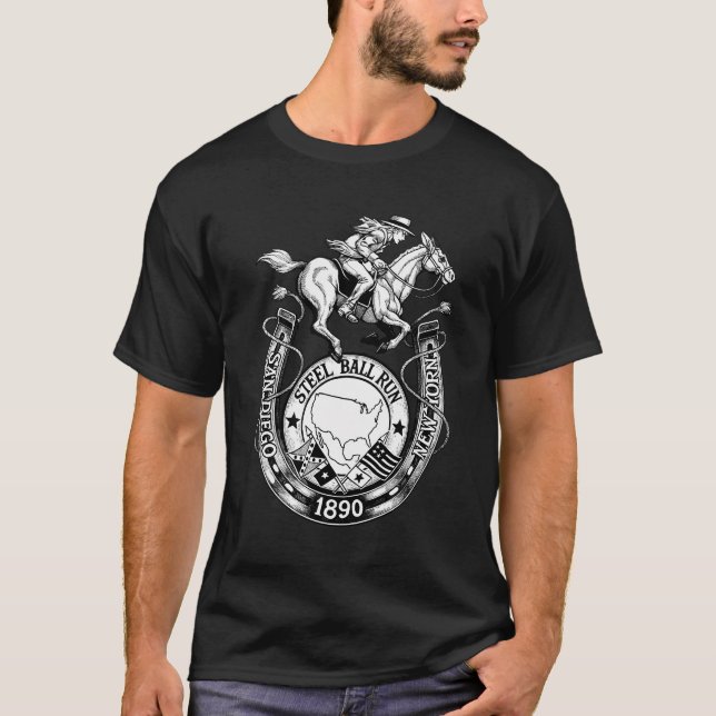Camiseta Corrida de Bola de Aço - Bizarra de JoJo (Frente)