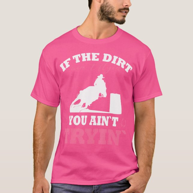 Camiseta Corrida De Cano De Cavalo Se A Sujidade Aint Flyin (Frente)