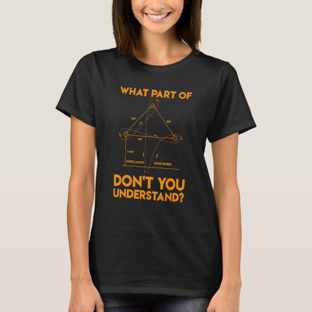 Camiseta Corrida De Cano Para Mulheres Cavalos Cavalos Ridi (Frente)