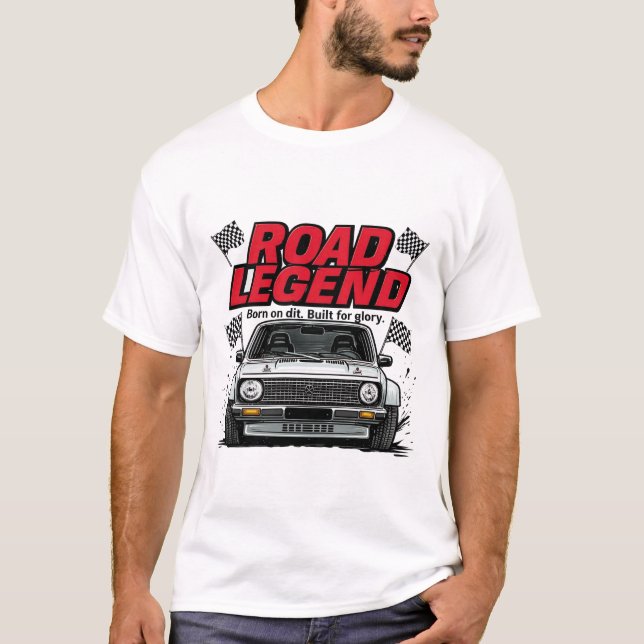 Camiseta Corrida de Carros Antigos Road Legend (Frente)