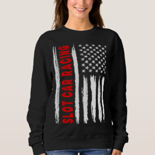Camiseta Corrida de Carros de Slot com Bandeira Americana E